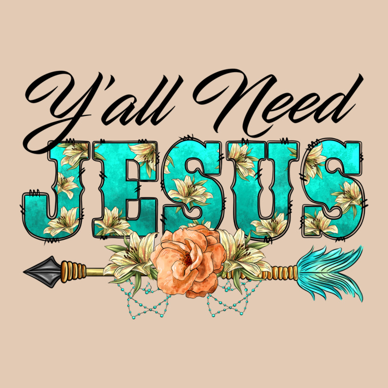 Y'all Need Jesus Arrow Lily Flowers Urban Hoodie by BarkalooDesign | Teevron