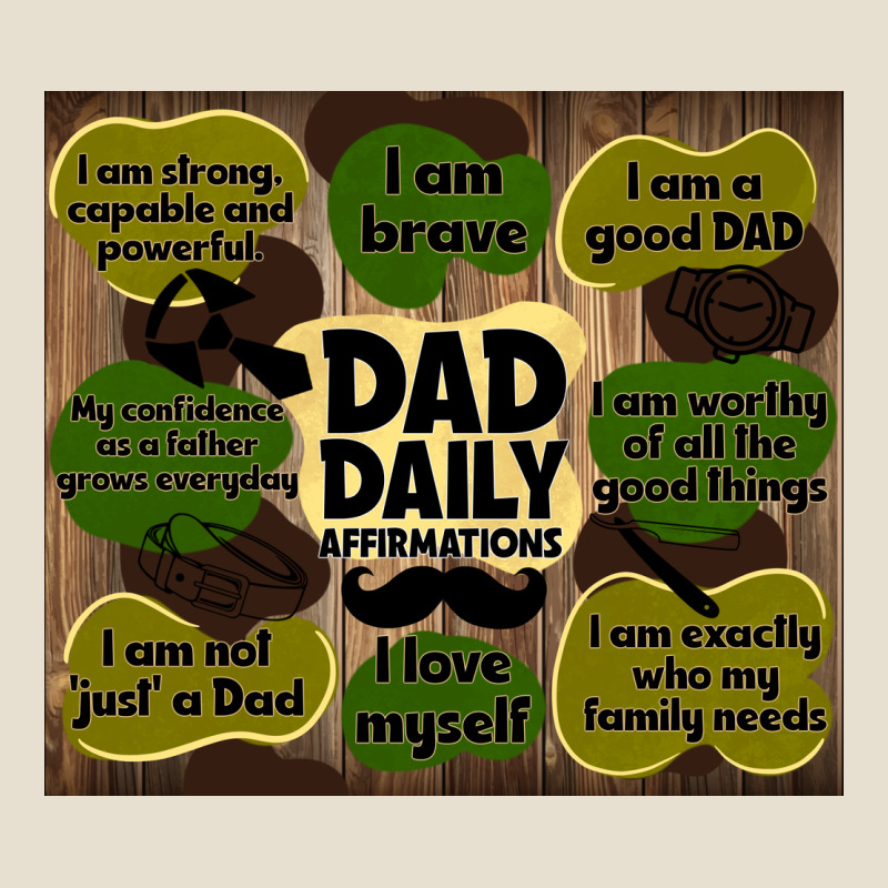 Dad Daily Affirmations Urban Heavy Tee by TumblerDesignByShophia | Teevron