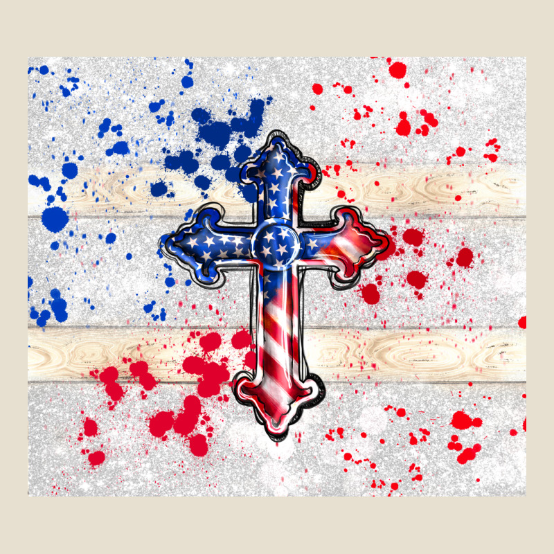 4th Of July Flag Cross Urban Heavy Tee by TumblerDesignByShophia | Teevron