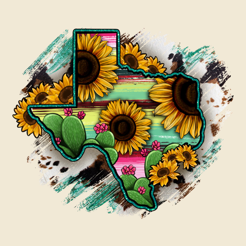 Texas Map Sunflower Cactus Serape Ladies Tee by RanaPortraitStore | Teevron