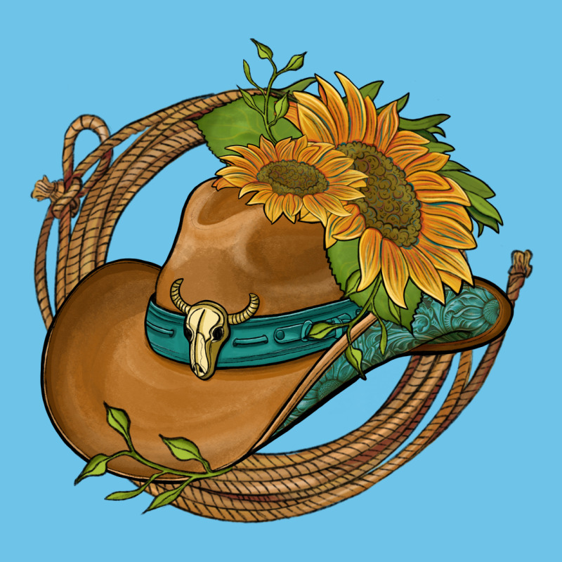 Western Hat With Sunflowers And Rope Premium Sweatshirt by Artiststas | Teevron