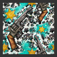 Western Gun And Sheriff Stars With Cowhide Seamless Pattern | Teevron