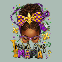 Mardi Gras Mama Afro Messy Bun Classic Tee | Teevron