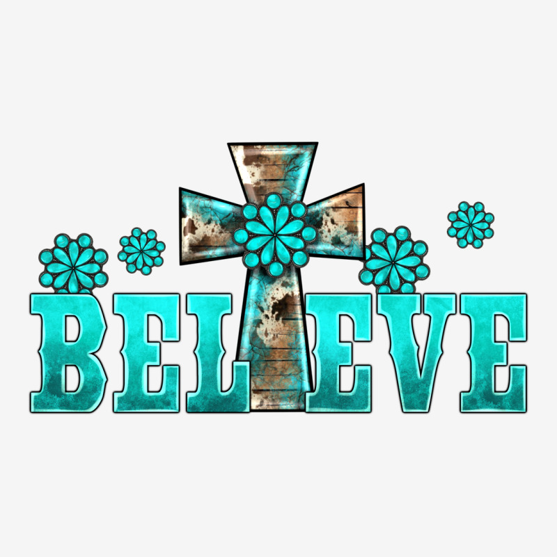 Western Turquoise's Gemstones Cross Believe Urban Hoodie by BarkalooDesign | Teevron