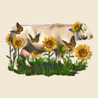 Charolais Cow With Sunflower Premium Tee | Teevron