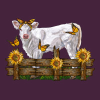 Charolais Calf With Sunflowers Premium Tee | Teevron