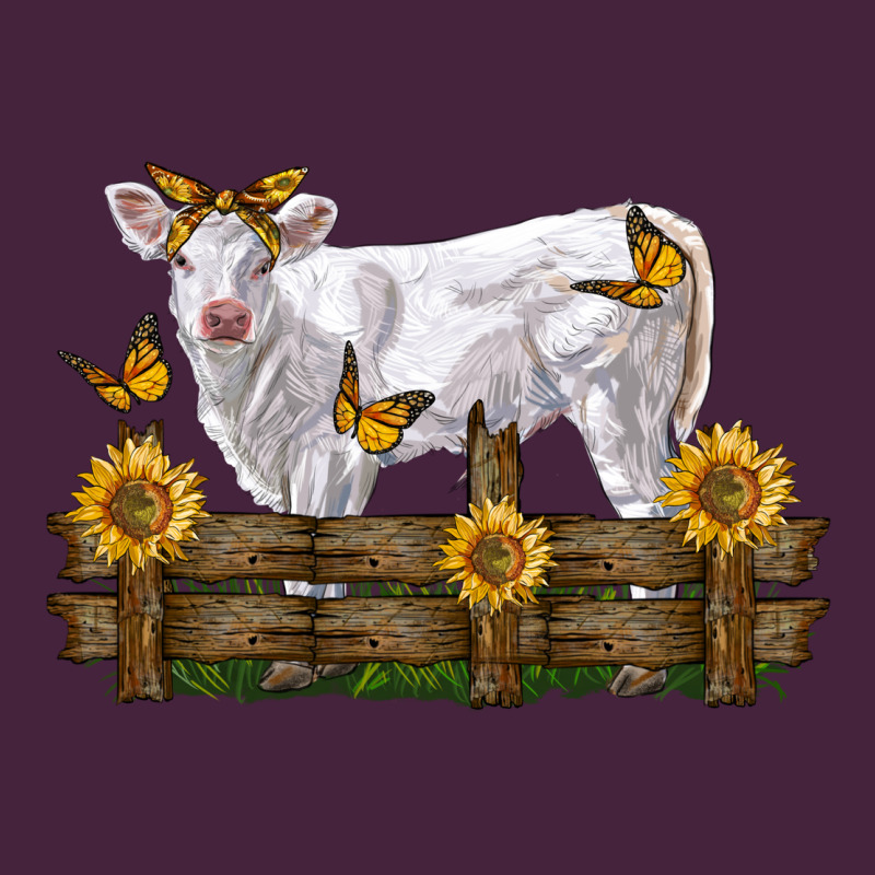 Charolais Calf With Sunflowers Premium Tee by LillyAllenDesigns | Teevron