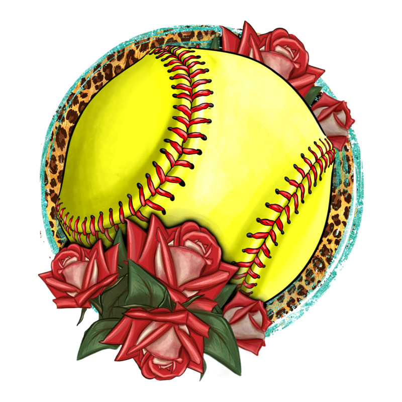 Western Softball With Roses Premium Tee by LillyAllenDesigns | Teevron