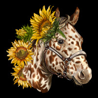 Appaloosa Horse With Sunflowers Premium Tee | Teevron