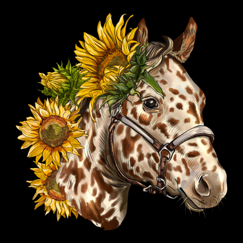 Appaloosa Horse With Sunflowers Premium Tee by LillyAllenDesigns | Teevron