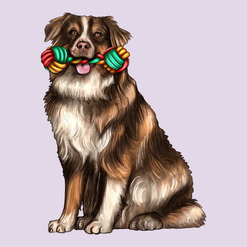 Australian Shepherd With Rope Toy Classic Tee by texasbilliewilder | Teevron