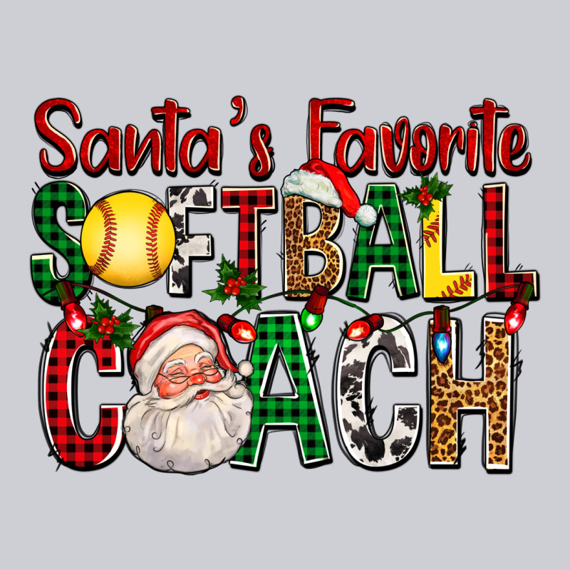 Santa's Favorite Softball Coach For Christmas Heavyweight Sweatshirt by FaDigitalArtStudio | Teevron