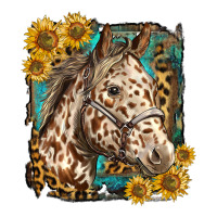 appaloosa horse with sunflowers and western background | Teevron