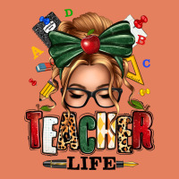 Teacher Life Blonde Caucassian Messy Bun Classic Tee | Teevron