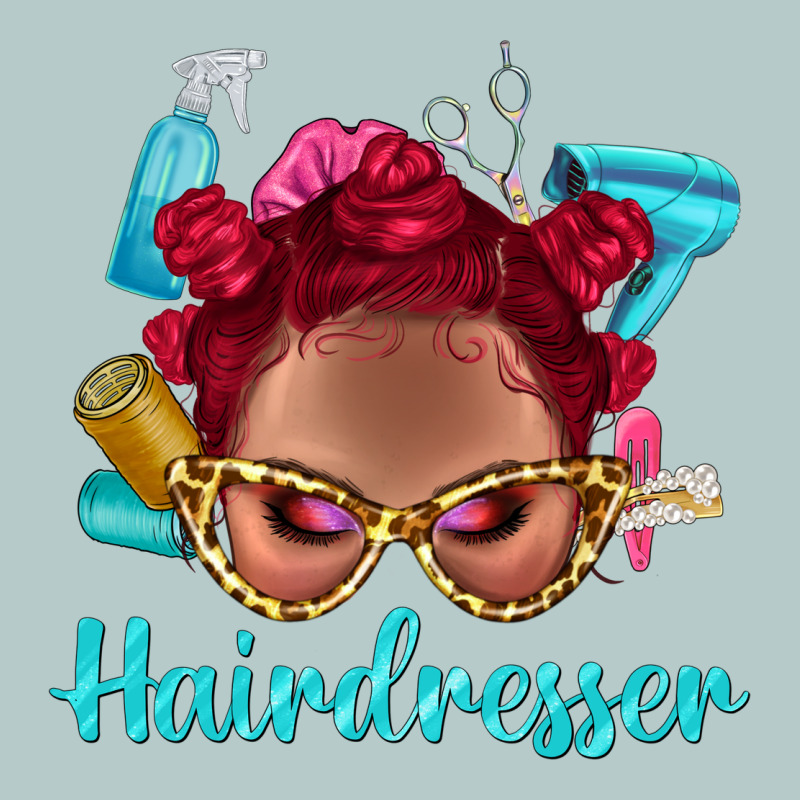 Afro Bantu Knots Red Hairdresser With Leopard Glasses Bbs Heavy Core Tee by BundleAndBundleShop | Teevron