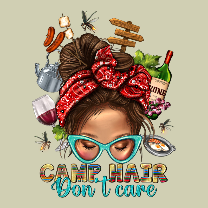 Camp Hair Dont Care Messy Bun Bbs Heavy Core Tee by BundleAndBundleShop | Teevron