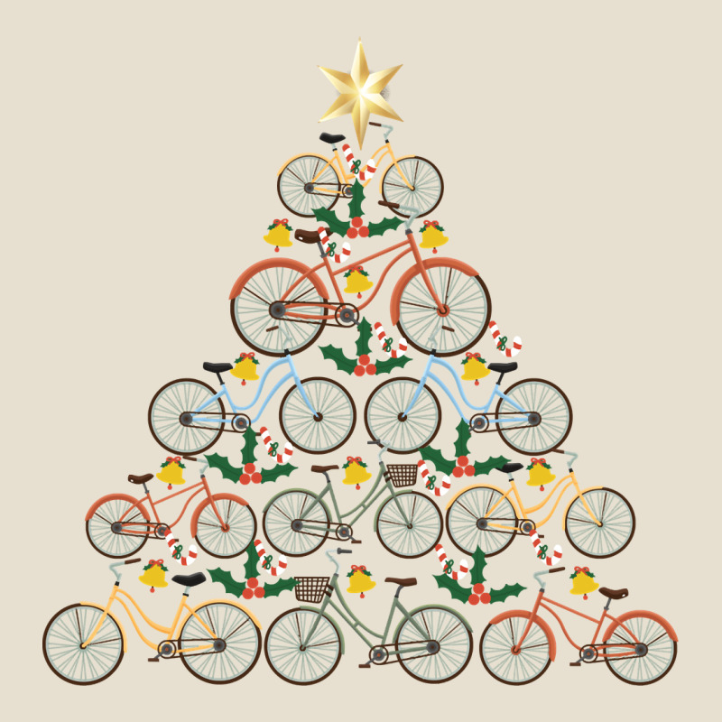 Bicycle Christmas Tree Funny Biker Bicyclist Xmas For Family Long Slee Urban Hoodie by lanVoArt | Teevron