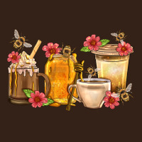 Honey And Bee With Flower Coffee Cup Heavy Core Tee | Teevron