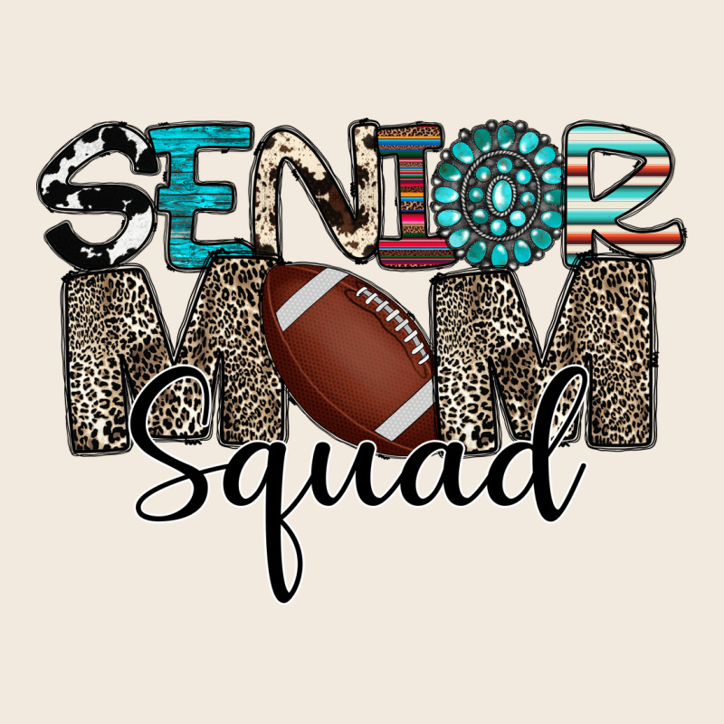 Senior Mom Squad Football Design Zipper Hoodie by CowhideDigitalArt | Teevron