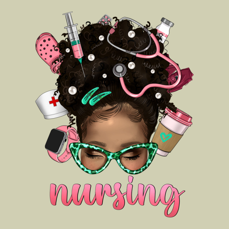 Afro Messy Bun Nursing Bbs Heavy Core Tee by BundleAndBundleShop | Teevron