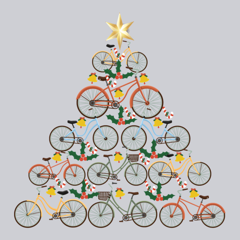 Bicycle Christmas Tree Funny Biker Bicyclist Xmas For Family Long Slee Classic Tee by lanVoArt | Teevron