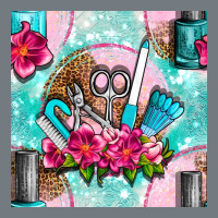 Nail Tools And Polish With Flowers And Tooled Leather Seamless Pattern Heavyweight Sweatshirt | Teevron