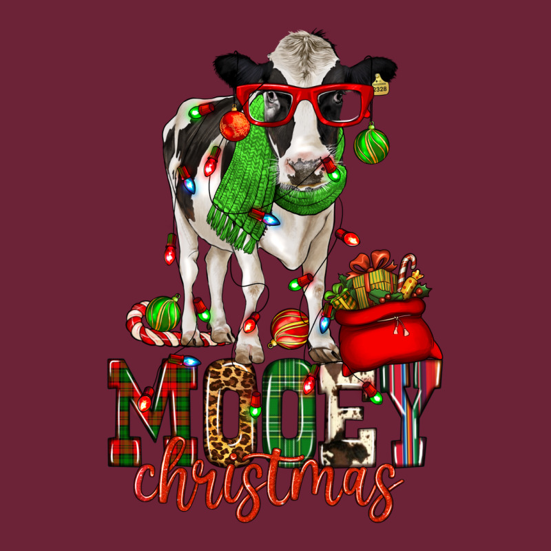 Mooey Christmas Holstein Cow Long Sleeve Tee by CowGirlArtShop | Teevron
