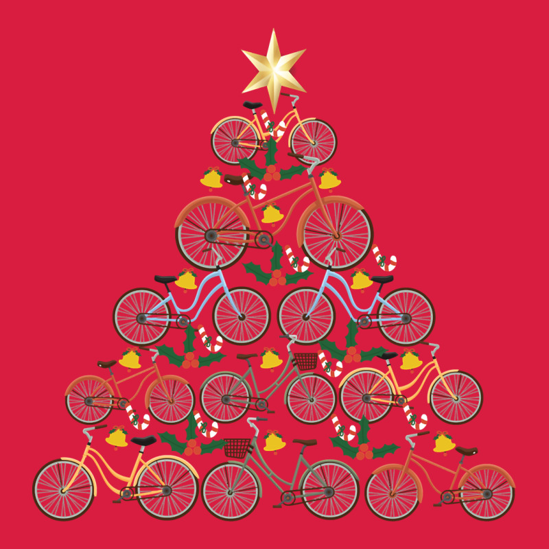 Bicycle Christmas Tree Funny Biker Bicyclist Xmas For Family Long Slee Premium Hoodie by lanVoArt | Teevron