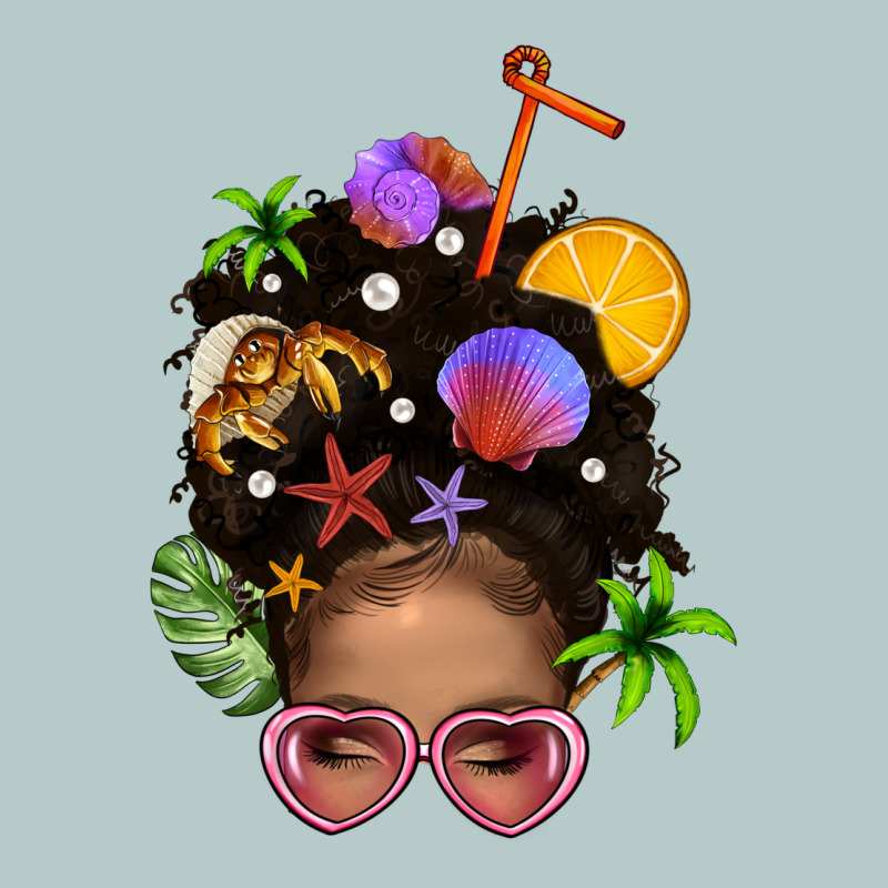Beach Hair Afro Messy Bun Bbs Heavy Core Tee by BundleAndBundleShop | Teevron