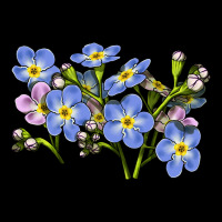 Forget Me Not Flower Illustrations Premium Tee | Teevron