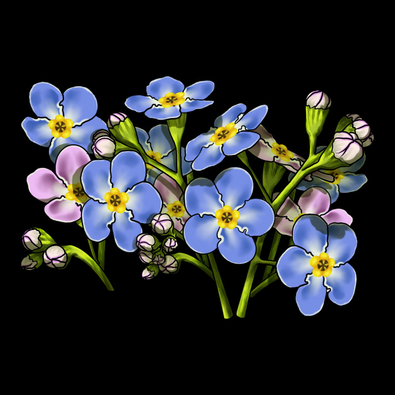 Forget Me Not Flower Illustrations Premium Tee by LillyAllenDesigns | Teevron