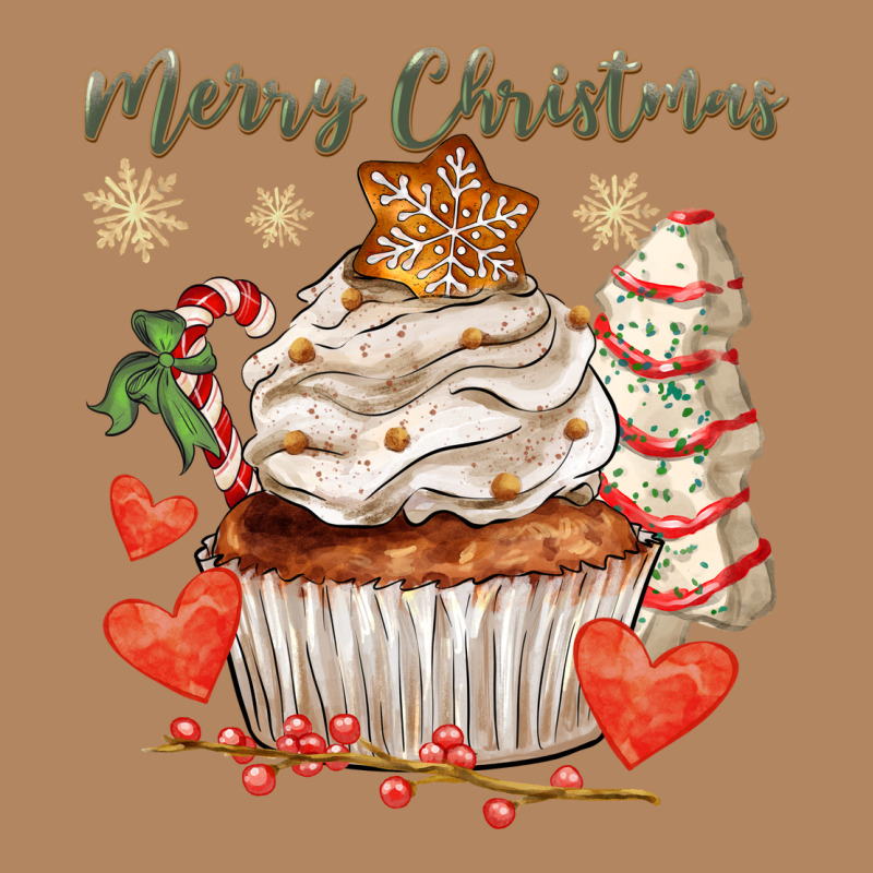 Merry Christmas Cupcake Long Sleeve Tee by CowGirlArtShop | Teevron