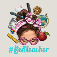 Best Teacher Messy Bun Bbs Heavy Core Tee | Teevron