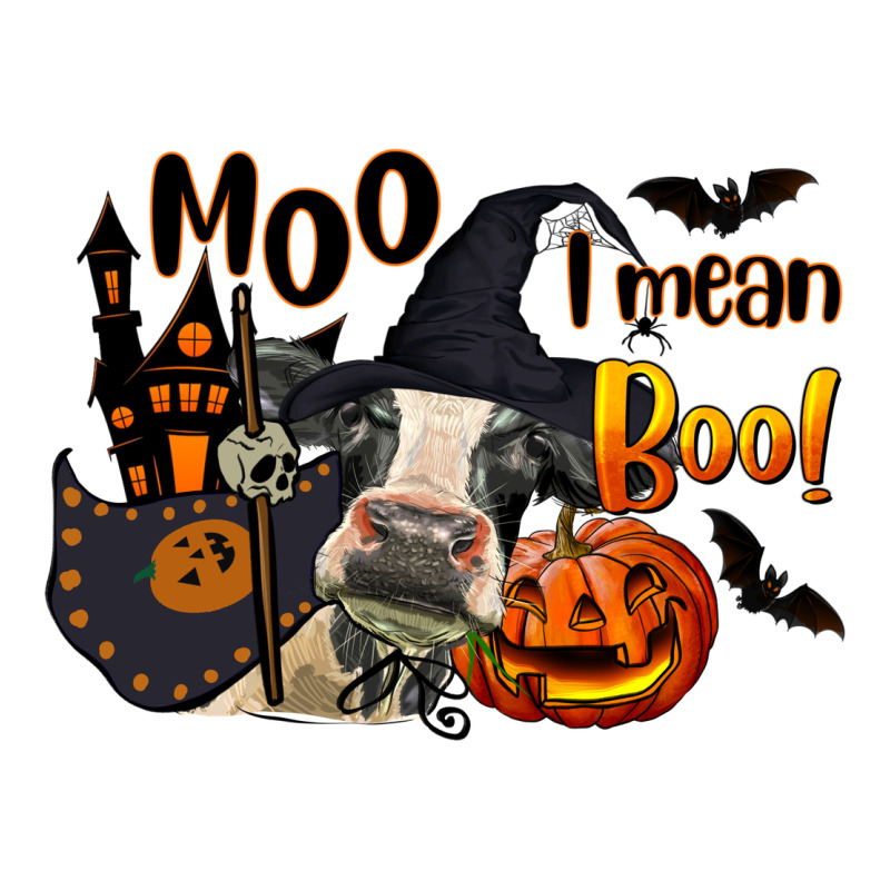 Moo I Mean Boo Holstein Cow Premium Tee by LillyAllenDesigns | Teevron