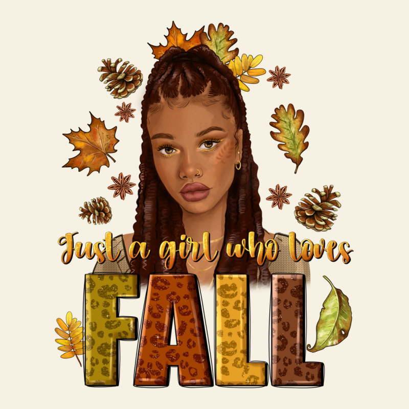 Just A Girl Who Loves Fall Afro Woman Vintage Tee by NancyCooperArtShop | Teevron