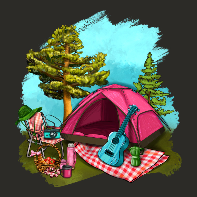 Glamping Camp And Pink Tent Heavy Core Tee by BundleAndBundleShop | Teevron