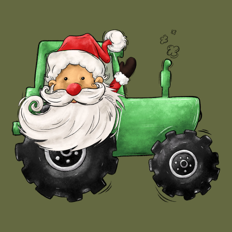 Santa Tractor Long Sleeve Tee by CowGirlArtShop | Teevron