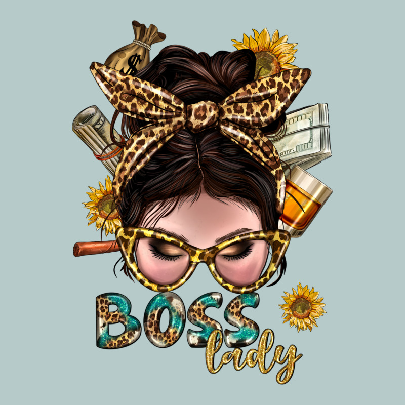 Western Messy Bun Boss Lady With Money Heavy Core Tee by BundleAndBundleShop | Teevron