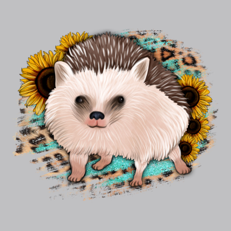 Hedgehog With Sunflowers And Leopard Long Sleeve Tee by Jasminsmagicworld | Teevron