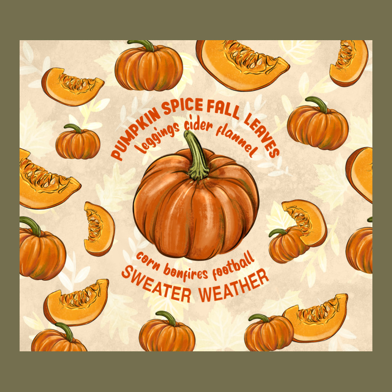 Pumpkin Spice Fall Leaves Vintage Hoodie by TumblerDesignByShophia | Teevron