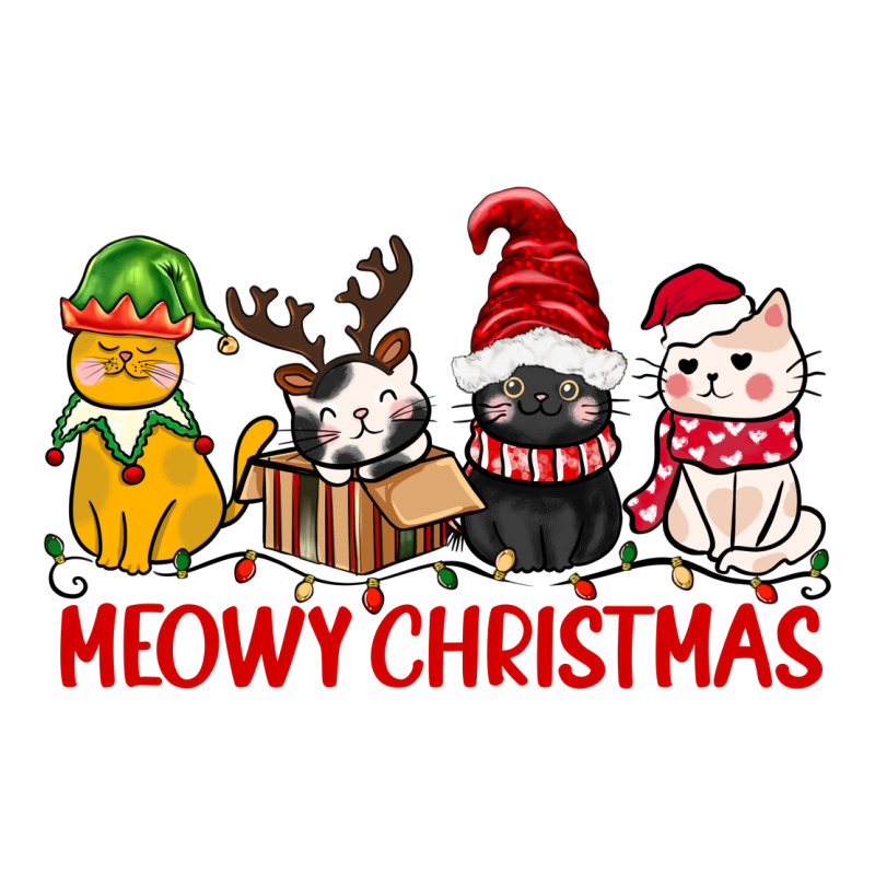Meowy Christmas Long Sleeve Tee by CowGirlArtShop | Teevron