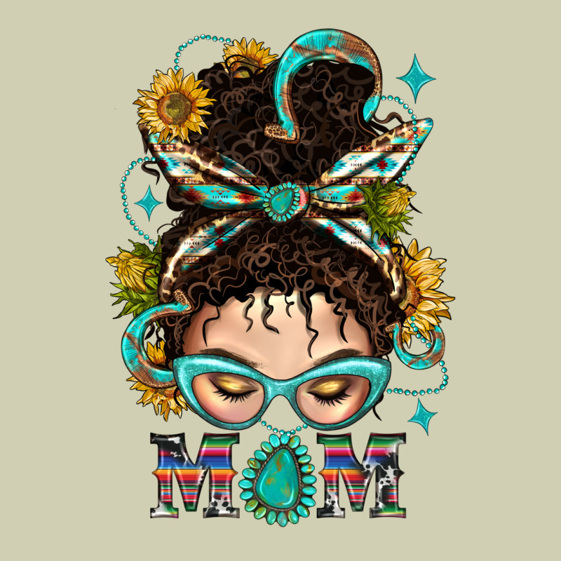 Western Messy Bun Mom With Sunflower Heavy Core Tee by BundleAndBundleShop | Teevron