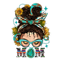 Western Messy Bun Mom With Sunflower | Teevron