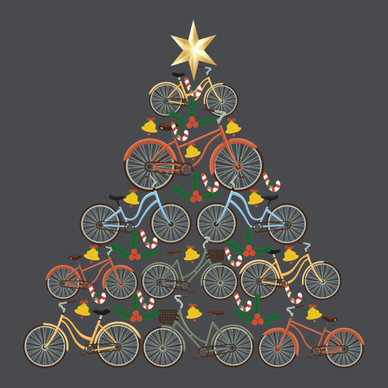 Bicycle Christmas Tree Funny Biker Bicyclist Xmas For Family Long Slee Zipper Hoodie by lanVoArt | Teevron