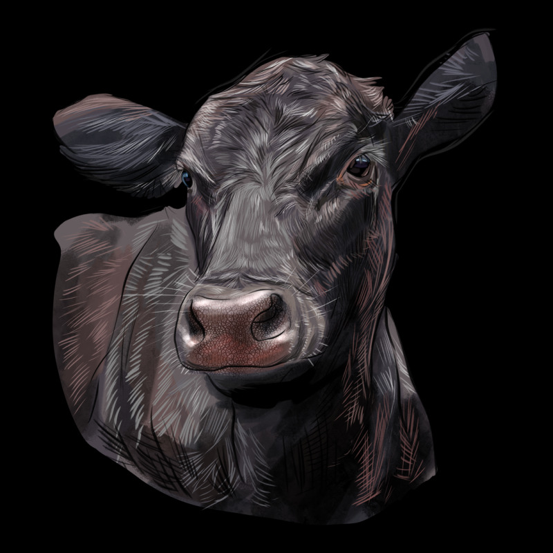 Black Angus Cow Illustrations Premium Tee by LillyAllenDesigns | Teevron