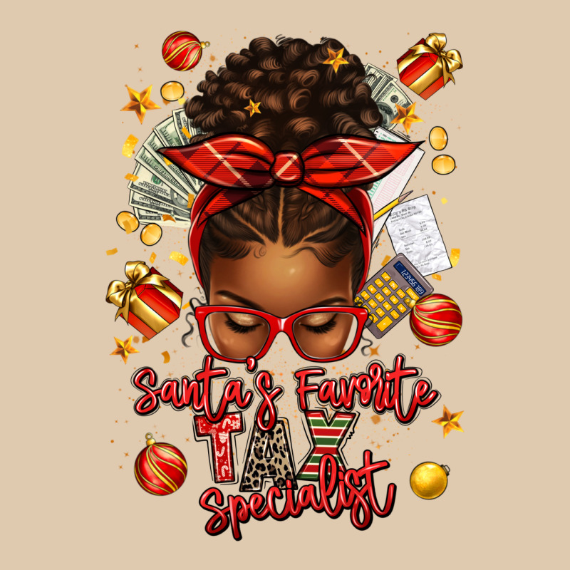 Santa Favorite Tax Specialist Afro Messy Bun Classic Tee by texasbilliewilder | Teevron