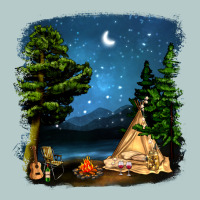 Night Glamping Camp With Wine Heavy Core Tee | Teevron