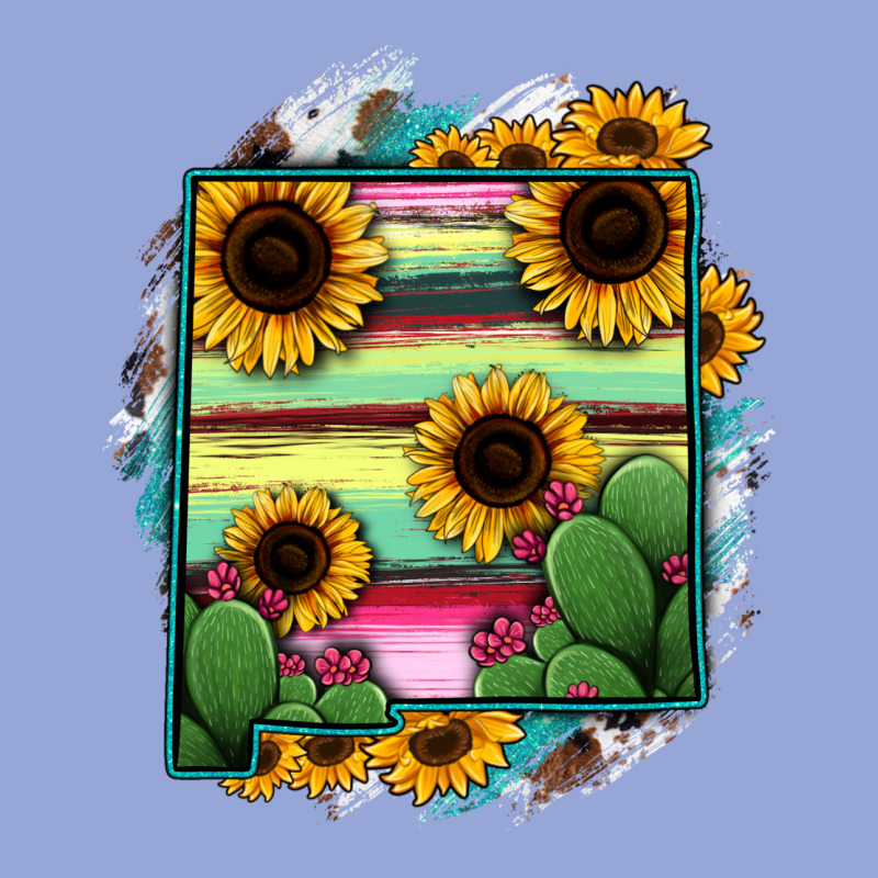 New Mexico Map Sunflower Cactus Serape Classic Tee by RanaPortraitStore | Teevron