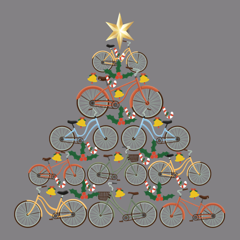 Bicycle Christmas Tree Funny Biker Bicyclist Xmas For Family Long Slee Heavyweight Hoodie by lanVoArt | Teevron