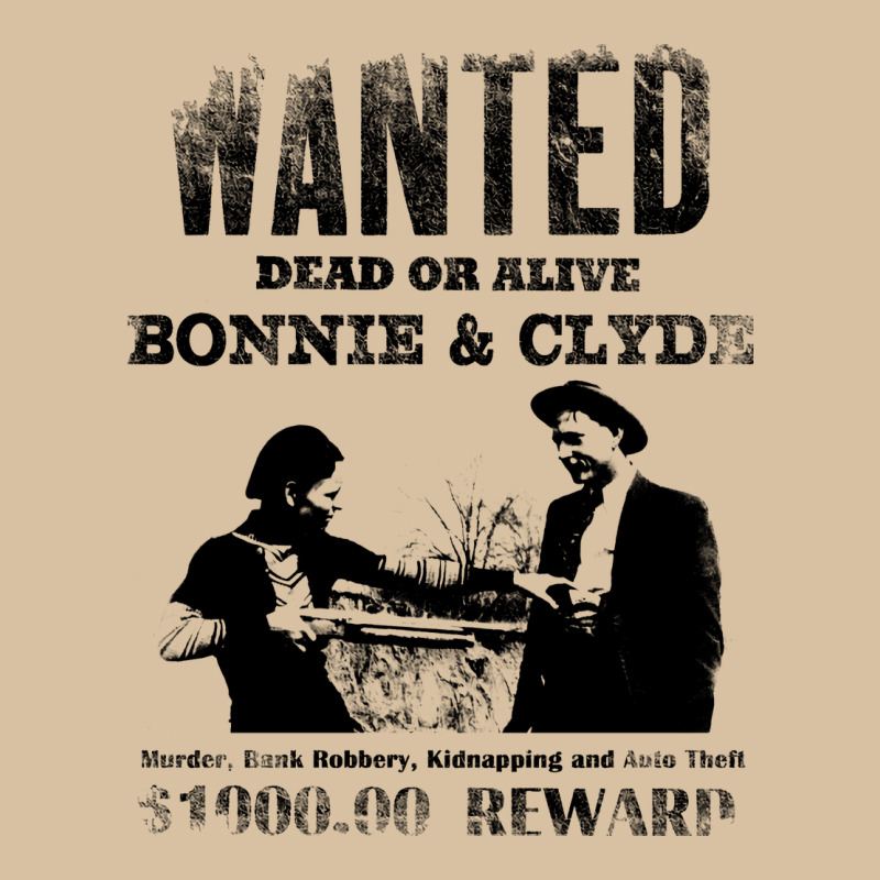 Wanted Bonnie And Clyde, Distressed Heavyweight Hoodie by lanVoArt | Teevron